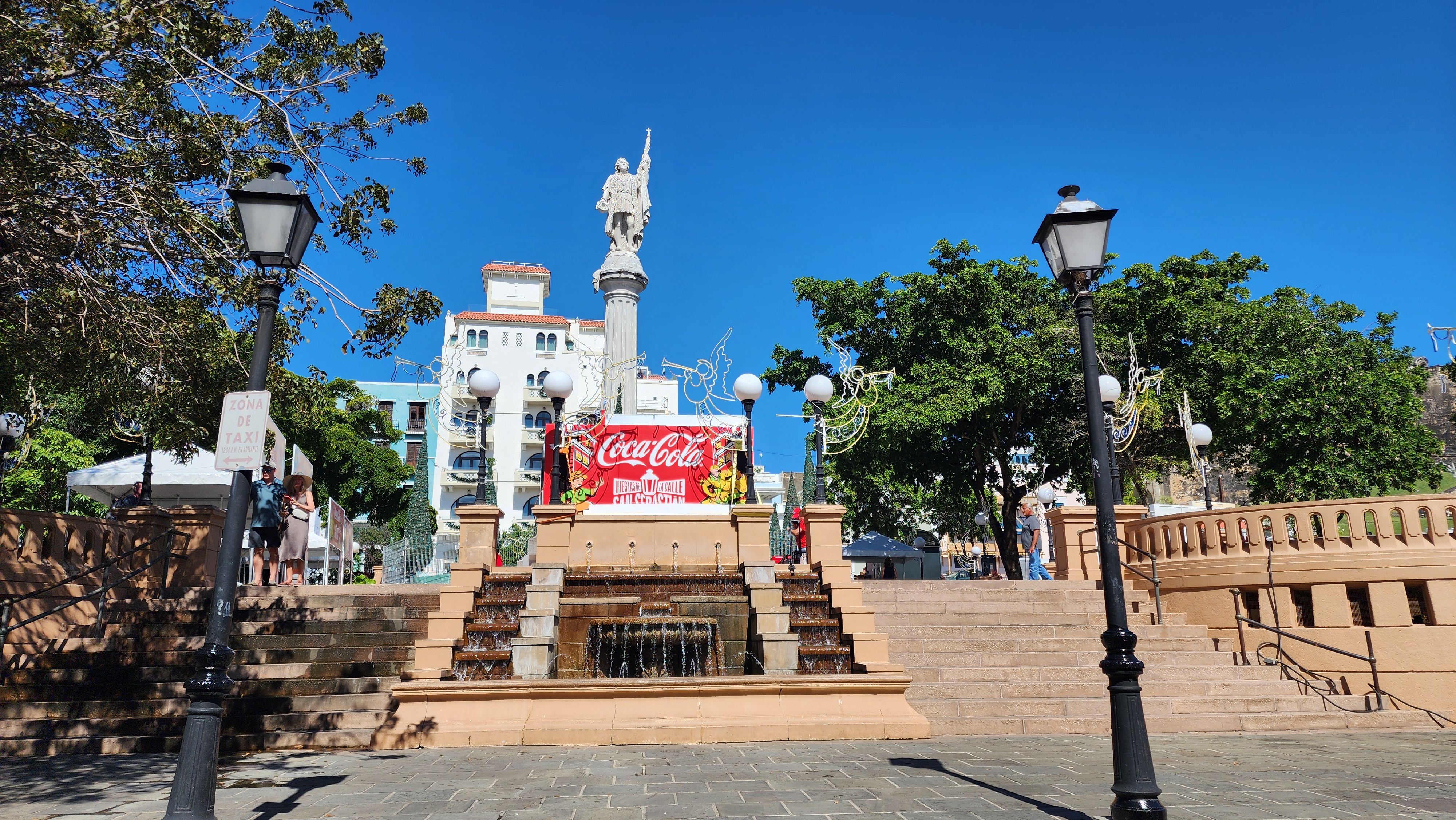 Charming corner of Old San Juan on the walking portion of the tour